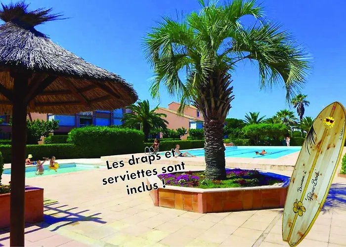 Appt T2, Piscine, La Plage A 130M! Parking Prive Clos, Lave-Linge, Lave-Vaisselle, Draps, Linge Et Menage Inclus!